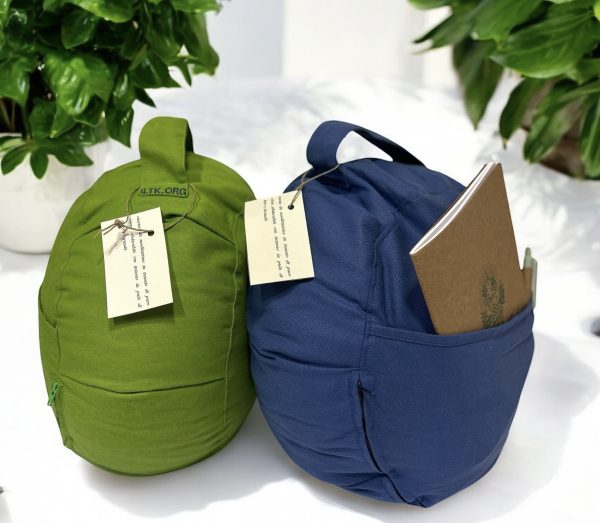 Cuscino Zafu da meditazione ILTK – Sfoderabile, con Pula di Farro e Lavanda