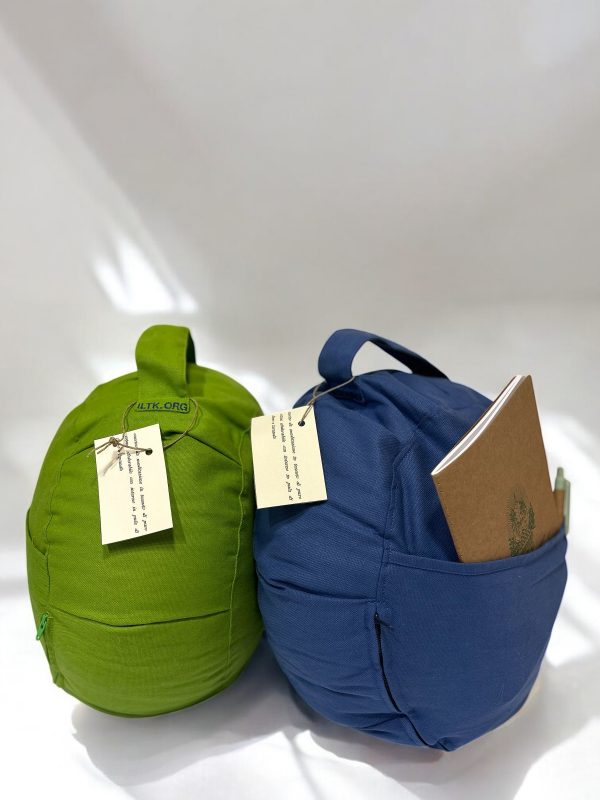 Cuscino Zafu da meditazione ILTK – Sfoderabile, con Pula di Farro e Lavanda - immagine 2