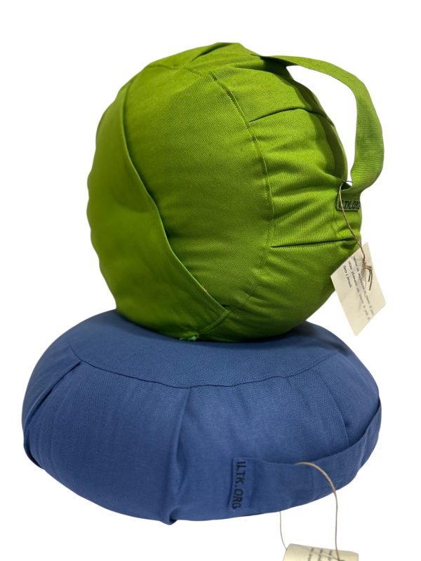 Cuscino Zafu da meditazione ILTK – Sfoderabile, con Pula di Farro e Lavanda - immagine 4